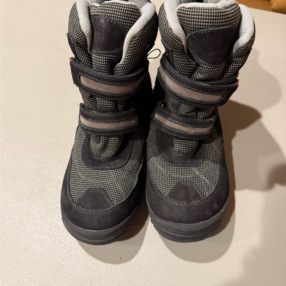 Kids Black and Gray Winter Boots